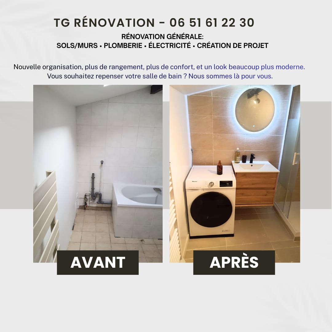 Salle de bain totalement rénovée